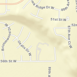 9301-9399 Cirque Drive West, University Place Street Map