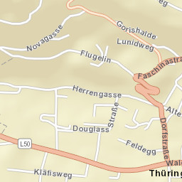Thüringen Street Map