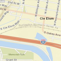 Interstate 90, Cle Elum, WA 98922, USA Street Map