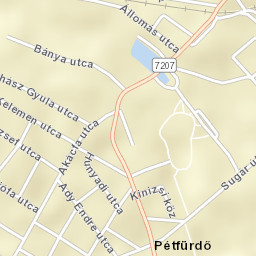 Pétfürdő Street Map