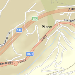 Pians Street Map