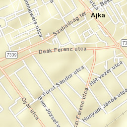 Ajka Street Map