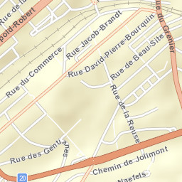 La Chaux-de-Fonds Street Map