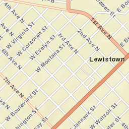 101-199 West Broadway Street, Lewistown Street Map