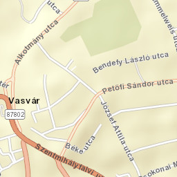 Vasvár Street Map