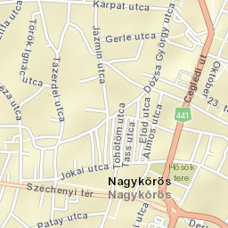 Nagykőrös Street Map