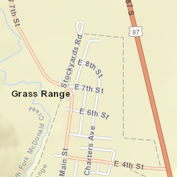 200-208 E 4th St Grass Range MT Street Map