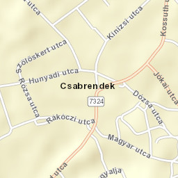 Csabrendek Street Map