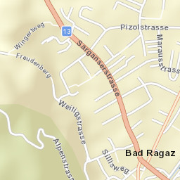 Bad Ragaz Street Map