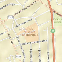 Sümeg Street Map
