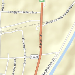 Körösladány Street Map