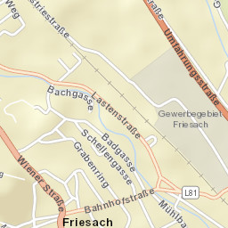 Friesach Street Map