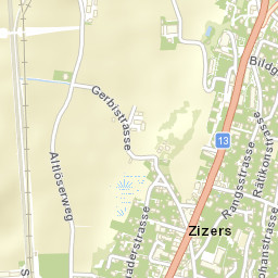 Zizers Street Map