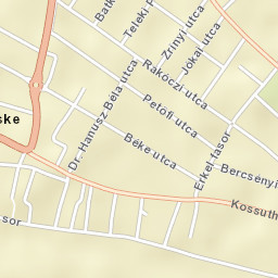 Tiszakécske Street Map
