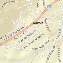 Couvet Street Map