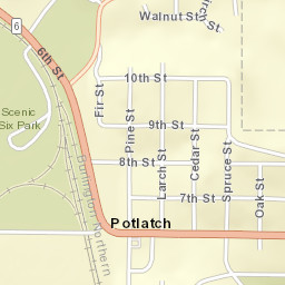 160-198 6th Street, Potlatch, ID 83855, USA Street Map