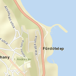Tihany Street Map