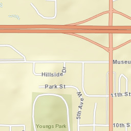 201-299 West Museum Drive Dickinson Street Map