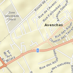 Avenches Street Map