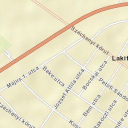 Lakitelek Street Map