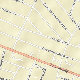 Szarvas Street Map
