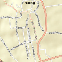 Preding Street Map