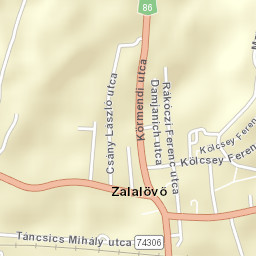Zalalövő Street Map
