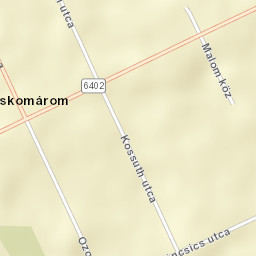 Lajoskomárom Street Map