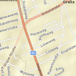Gralla Street Map