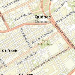 Québec Street Map