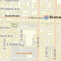 401-411 E Main Ave, Bismarck, ND 58501 Street Map