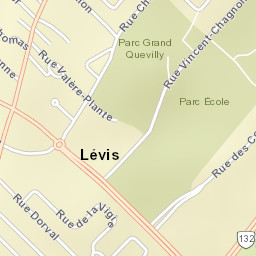 Lévis Street Map