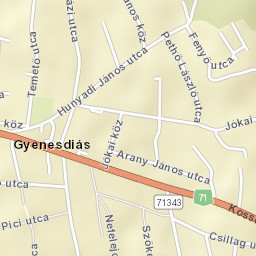 Gyenesdiás Street Map