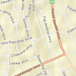 Békés Street Map