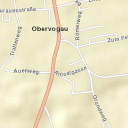 Obervogau Street Map