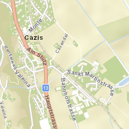 Cazis Street Map