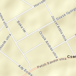 Csengőd Street Map