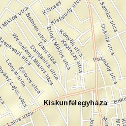 Kiskunfélegyháza Street Map