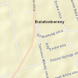 Balatonberény Street Map