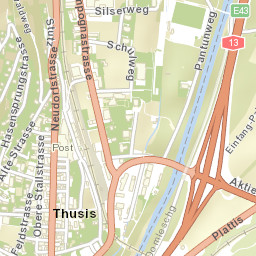 Thusis Street Map