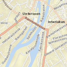 Unterseen Street Map