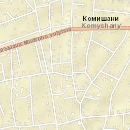 Komyshany Street Map