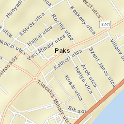 Paks Street Map