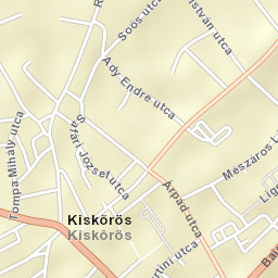 Kiskőrös Street Map