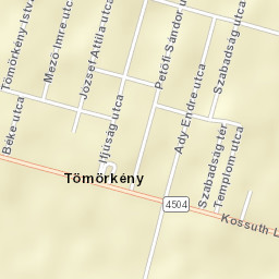 Tömörkény Street Map