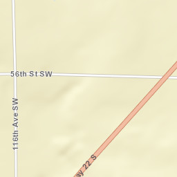 North Dakota 22 New England ND Street Map