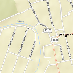 Szegvár Street Map