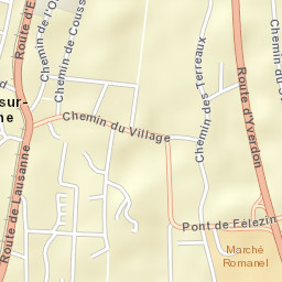Romanel-sur-Lausanne Street Map