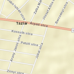 Tázlár Street Map