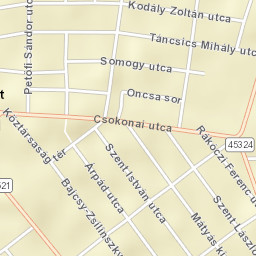 Mindszent Street Map